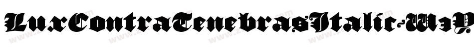 LuxContraTenebrasItalic-W3YO字体转换