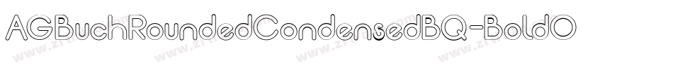 AGBuchRoundedCondensedBQ-BoldOutline字体转换