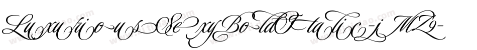 LuxuriousSexyBoldItalic-jMZ9字体转换