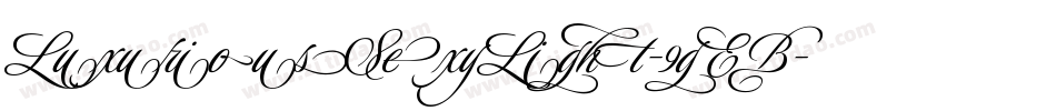 LuxuriousSexyLight-9gEB字体转换