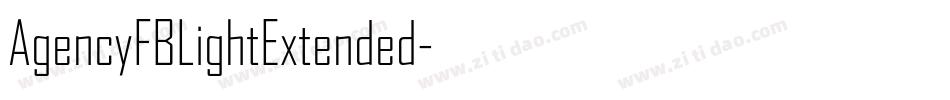 AgencyFBLightExtended字体转换