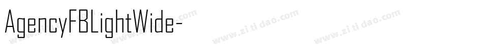 AgencyFBLightWide字体转换