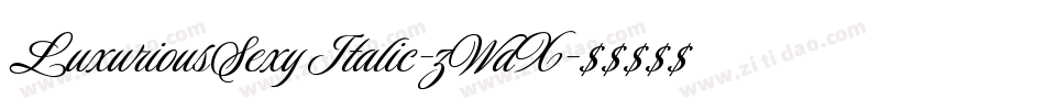 LuxuriousSexyItalic-zWdX字体转换