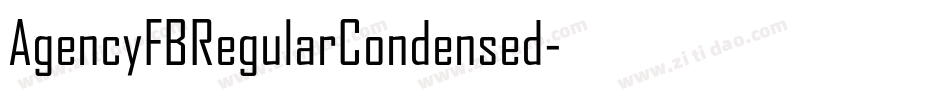 AgencyFBRegularCondensed字体转换