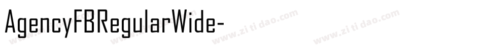 AgencyFBRegularWide字体转换