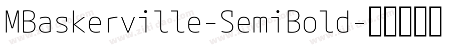 MBaskerville-SemiBold字体转换