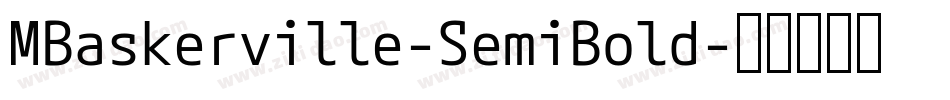 MBaskerville-SemiBold字体转换