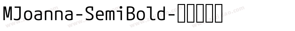 MJoanna-SemiBold字体转换