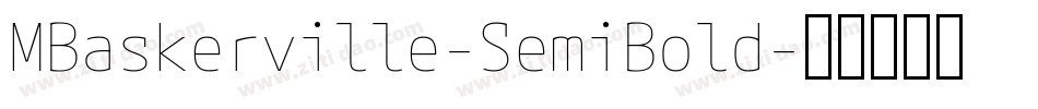 MBaskerville-SemiBold字体转换