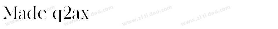 Made-q2ax字体转换