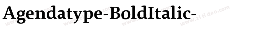 Agendatype-BoldItalic字体转换