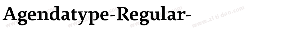 Agendatype-Regular字体转换
