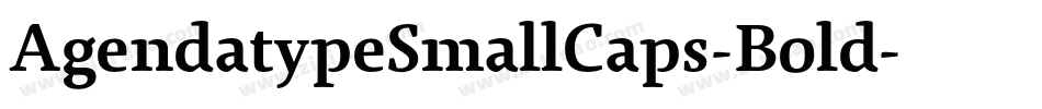 AgendatypeSmallCaps-Bold字体转换