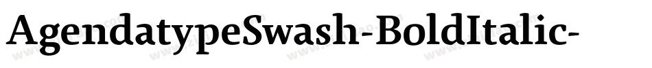AgendatypeSwash-BoldItalic字体转换