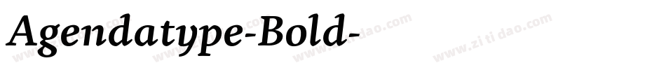 Agendatype-Bold字体转换