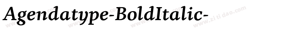 Agendatype-BoldItalic字体转换