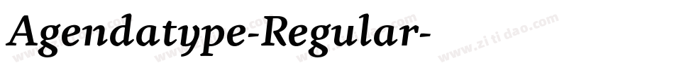 Agendatype-Regular字体转换
