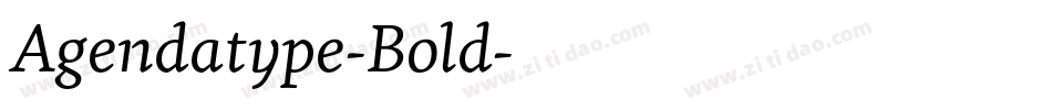 Agendatype-Bold字体转换