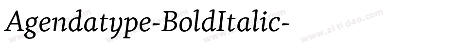 Agendatype-BoldItalic字体转换