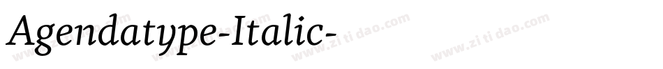 Agendatype-Italic字体转换