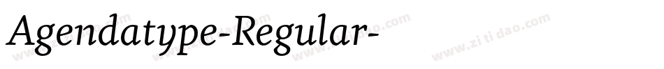 Agendatype-Regular字体转换