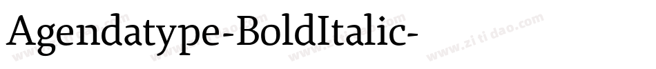 Agendatype-BoldItalic字体转换