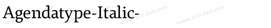 Agendatype-Italic字体转换