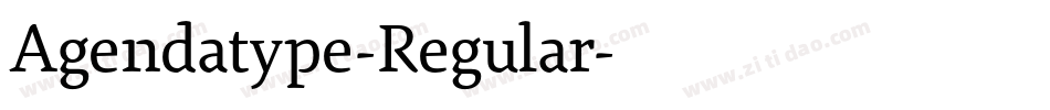 Agendatype-Regular字体转换
