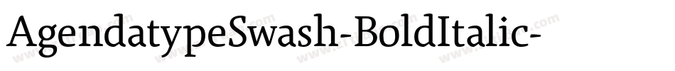 AgendatypeSwash-BoldItalic字体转换