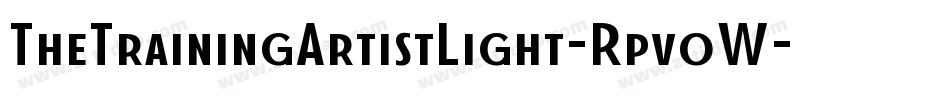 TheTrainingArtistLight-RpvoW字体转换