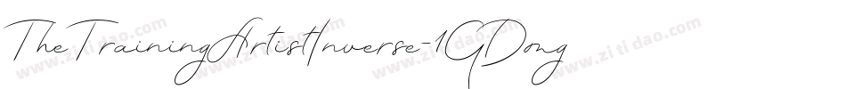 TheTrainingArtistInverse-1GDmg字体转换