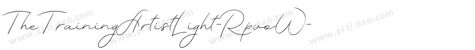 TheTrainingArtistLight-RpvoW字体转换