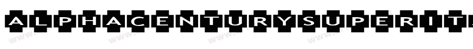 alphacenturysuperital字体转换
