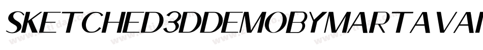 Sketched3DDemoByMartaVanE-YLzv字体转换