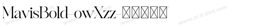 MavisBold-owXzz字体转换
