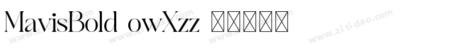 MavisBold-owXzz字体转换
