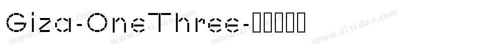 Giza-OneThree字体转换