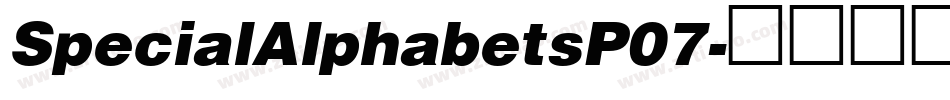 SpecialAlphabetsP07字体转换