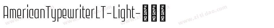 AmericanTypewriterLT-Light字体转换