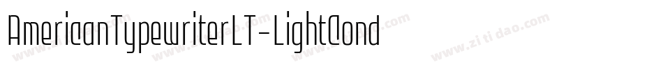 AmericanTypewriterLT-LightCond字体转换