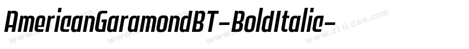 AmericanGaramondBT-BoldItalic字体转换