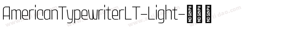 AmericanTypewriterLT-Light字体转换