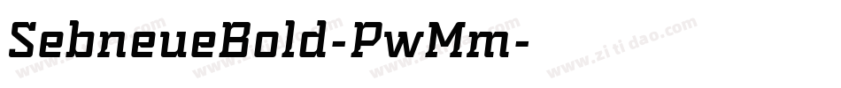 SebneueBold-PwMm字体转换