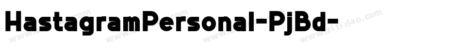 HastagramPersonal-PjBd字体转换