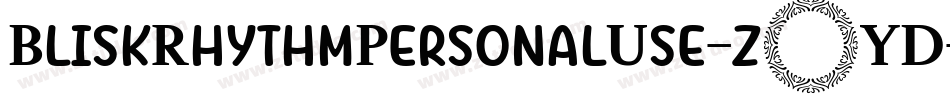 BliskRhythmPersonalUse-z3YD字体转换