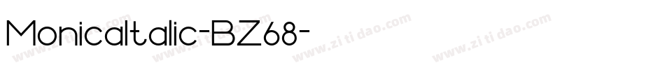 MonicaItalic-BZ68字体转换