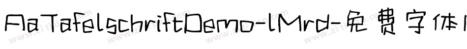 AaTafelschriftDemo-lMrd字体转换