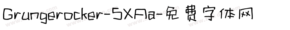 Grungerocker-5XAa字体转换