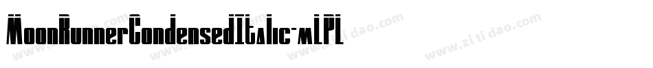 MoonRunnerCondensedItalic-mLPLj字体转换