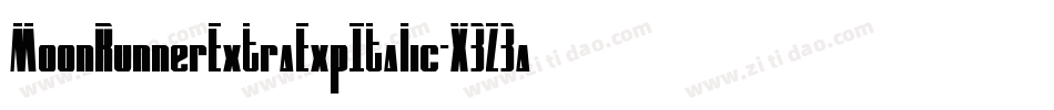 MoonRunnerExtraExpItalic-X3Z3a字体转换